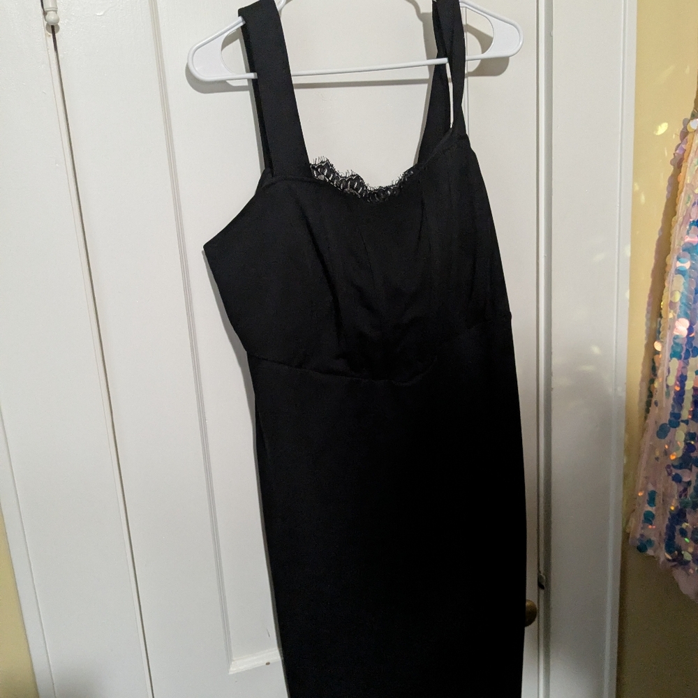 Torrid Black Dress with Fringe Detail